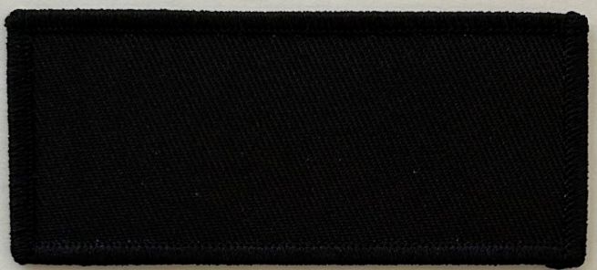 ARIZONA (AZ DOC) DEPARTMENT OF CORRECTIONS SWEATER NAME TAG PATCH - BLACK WITH GOLD SEWN NAME.